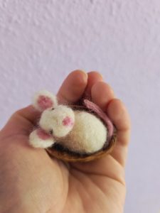 Maus gefilzt trockenfilzen filzen 